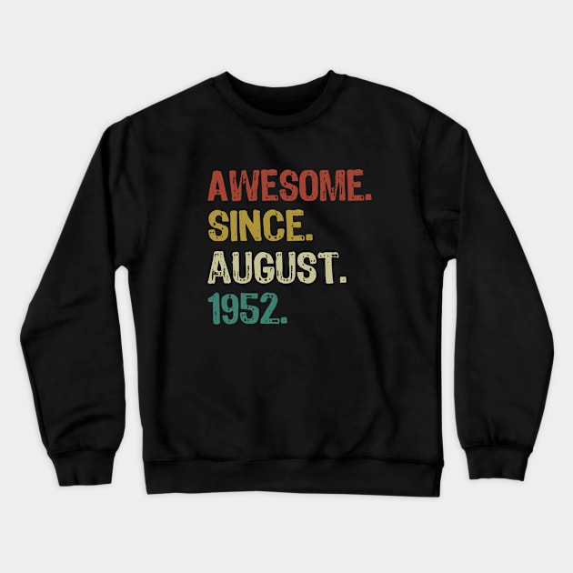 Born in August 1952 Crewneck Sweatshirt by Yasna